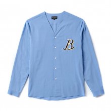 [컬렉션 라인]로고 브이 존 셔츠 블루