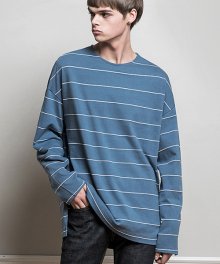 18SS 스트라이프 티셔츠 [GREY BLUE]