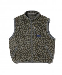 Reversible Fleece Vest Leopard