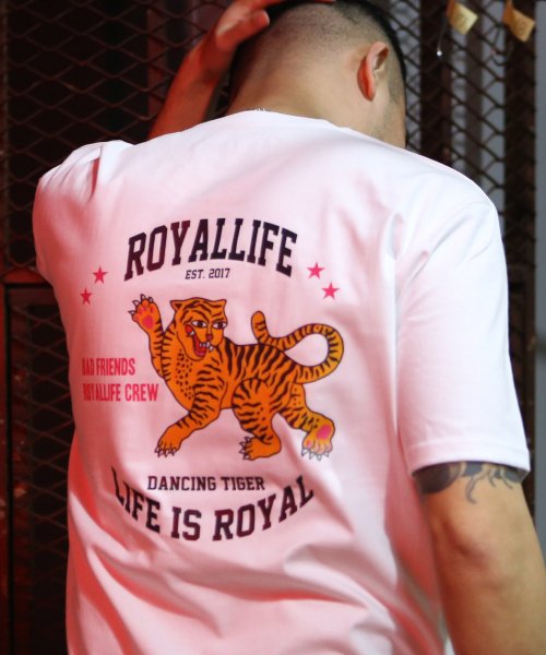 로얄라이프(ROYALLIFE) RL205 댄싱 타이거 반팔 - 화이트 - 사이즈... (ROYALLIFE)  RL205 댄싱 타이거 반팔 - 화이트 - 사이즈 & 후기 | 무신사