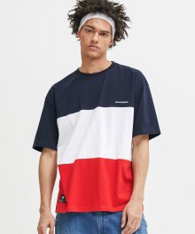 2018 3 BLOCK T-SHIRTS OVER FIT (NAVY) [GTS101G23NA]