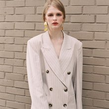 PINSTRIPE DOUBLE JACKET BEIGE