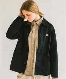 COTTON COVERALL JACKET BLACK