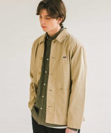 COTTON COVERALL JACKET BEIGE