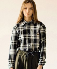 L/S 1PK CHECK SHIRTS BLACK