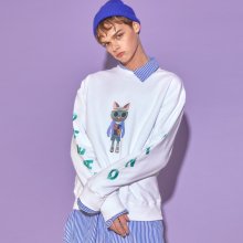 S8A05015 - EMBROIDERY SWEATSHIRT [WHITE]