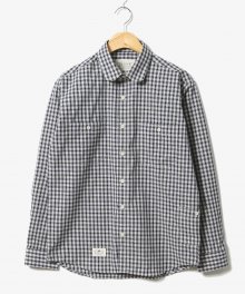 Plaid Gingham Check Shirts Navy