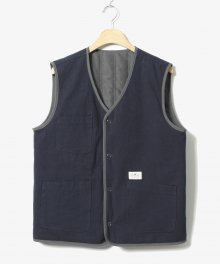 Twin Stripe Reversible Vest Navy