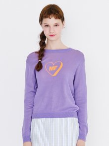 MF heart knit(purple)