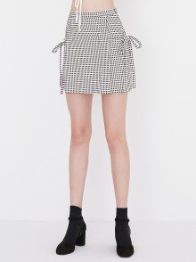 mini square skirt(black)