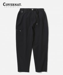 STRETCH ANKLE EASY PANTS BLACK