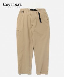 STRETCH ANKLE EASY PANTS BEIGE