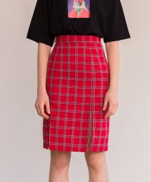 MG8S TWO SLIT SKIRT (RED)