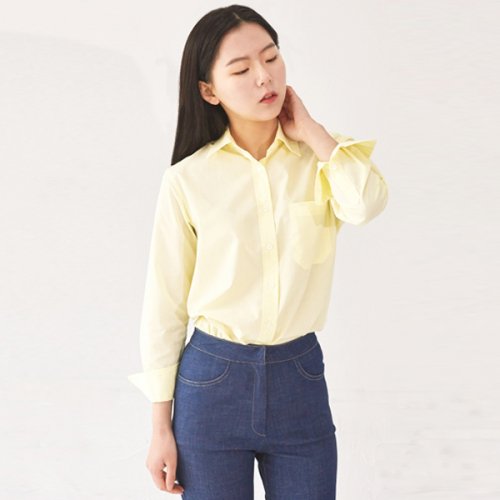 프리마베라(primavera) 포켓 포인트 셔츠 (옐로우)