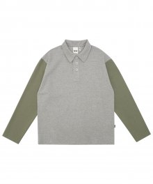T38S BUTTON POINT TEE (GREY)