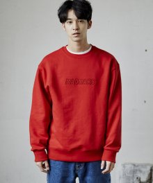 RELIEF EMBROIDERY SWEATSHIRTS_RED