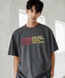 2 COLORED LETTERING T-SHIRTS_GRAY