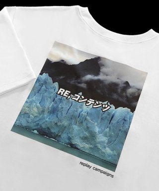 리플레이컨테이너(REPLAY CONTAINER) new replay campaign 1/2 tee (blue)