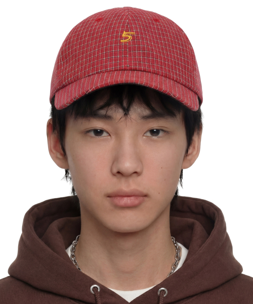 언더컨트롤(undercontrol) 코튼 로고 볼캡 LUCKY NUMBER / CLASSIC B B / RED NO 5