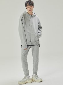 INSIZE LETTERING EMBROIDERY JOGGER PANT GREY