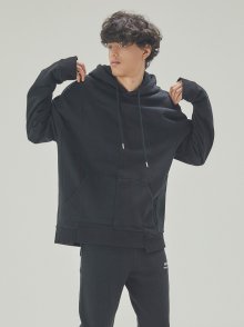 INSIZE LETTERING EMBROIDERY HOODIE BLACK
