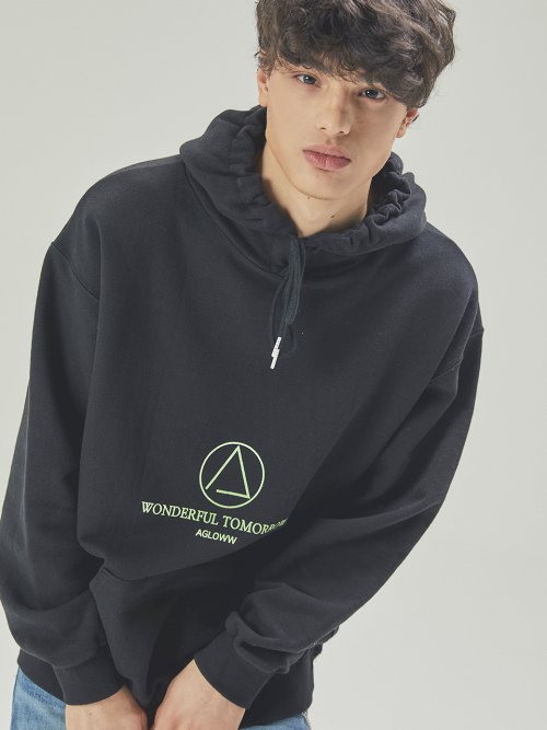 에프터글로우(AFTERGLOW) LOGO PRINT HOODIE BLACK - 17,900 | 무신사 스토어