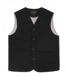 18ss HBT pocket vest black