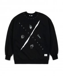 MMX HEAVY SWEAT OVERSIZED CREWNECK BLACK