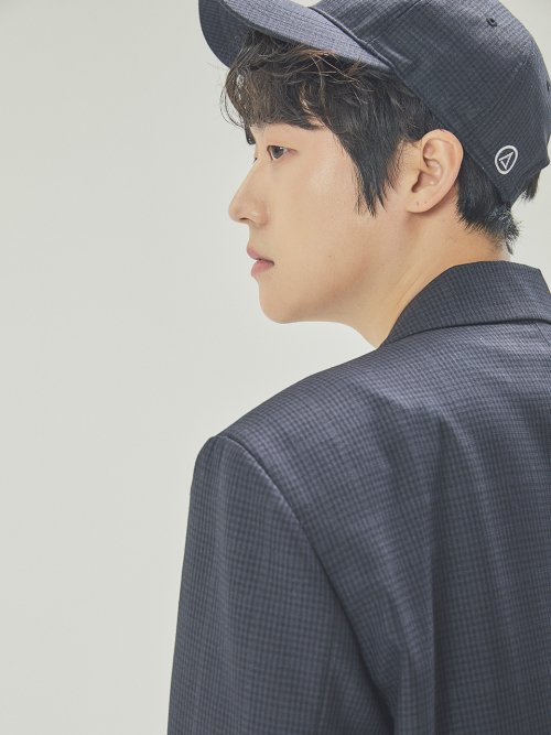 에프터글로우(AFTERGLOW) CHECK LETTERING BALLCAP NAVY - 35,000 | 무신사 스토어