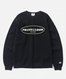 OVAL LOGO CREWNECK BLACK