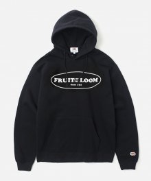 OVAL LOGO HOODIE BLACK