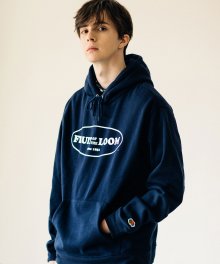 OVAL LOGO HOODIE NAVY