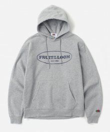 OVAL LOGO HOODIE GRAY