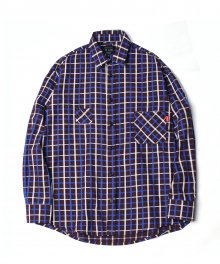 투포켓 체크 셔츠 (브라운/블루)