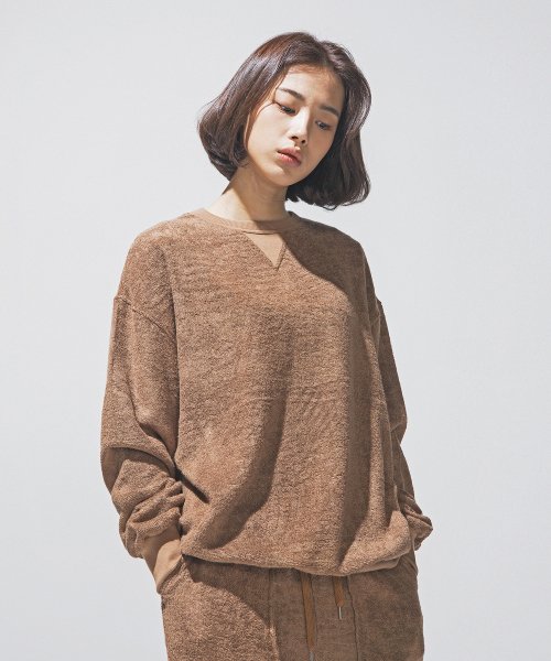 프리즘웍스(frizmworks) BAMBOO YARN SWEATSHIRT _ CAMEL