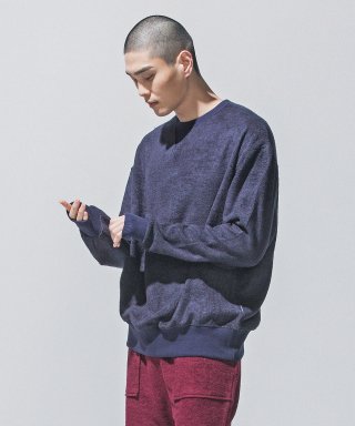 프리즘웍스(FRIZMWORKS) BAMBOO YARN SWEATSHIRT _ NAVY