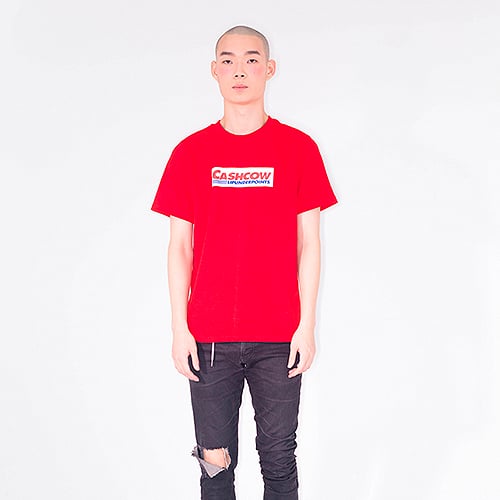 엘유피(lup) L.U.P BY LIPUNDERPOINT CASHCOW HALF SLEEVES T-SHIRTS_RED
