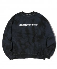 RFLT-Logo Tie dye Crewneck Black