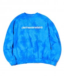 RFLT-Logo Tie dye Crewneck Blue