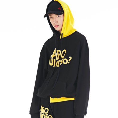 어라운드 80(AROUND 80) HALF HOOD HOODIE_BLACK - 63,000 | 무신사 스토어
