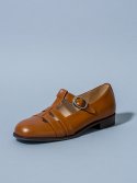 흰(HEENN) HS1806 Maryjane Shoes . Camel Brown