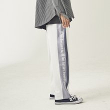 DOUBLE LINE TRACK PANTS WHITE