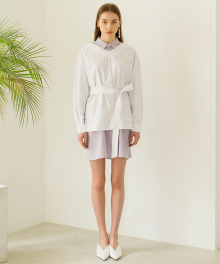 Two-Way Belted Shirts - White