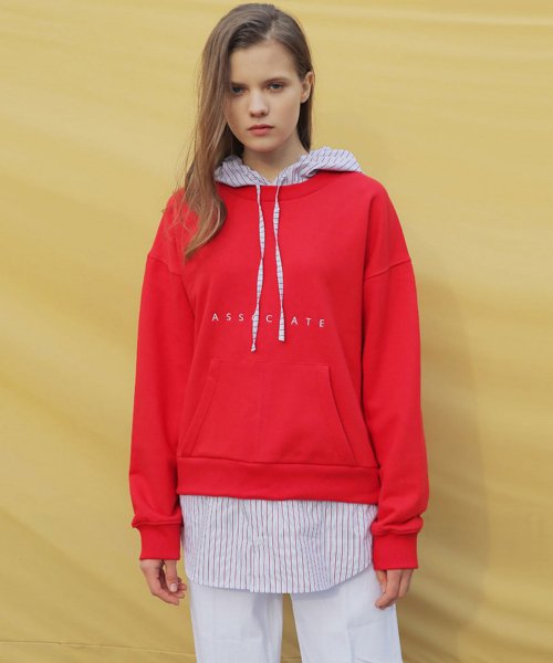 스페로네 우먼(speronewomen) 어소시에이트 셔츠 후디 (레드)