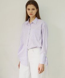 스트라이프 커프스 셔츠(Purple)