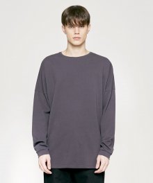 SOLID CREW NECK LONG SLEEVES charcole