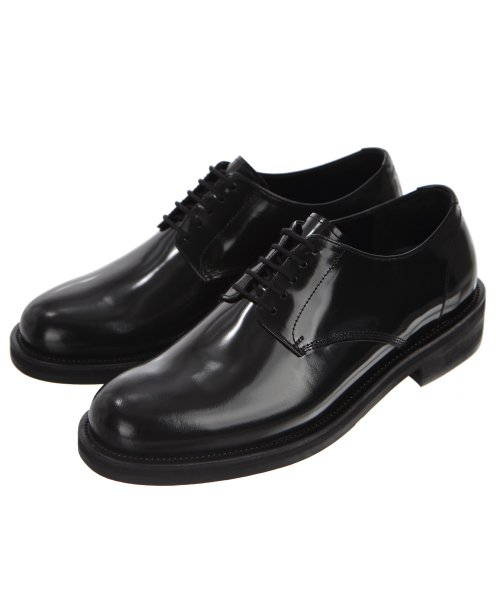 RELIZMPRODUCT Us Navy Black Glossy Leather Derby