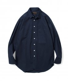 18ss cotton long shirts navy