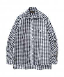 18ss relax check shirts black