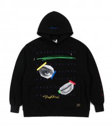 EYE HEAVY SWEAT OVERSIZED HOODIE BLACK